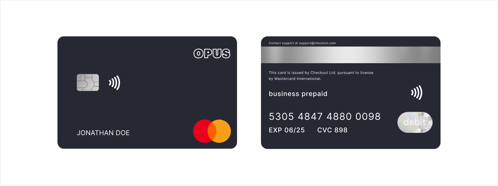 The default card design